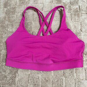 Lululemon Energy Sports Yoga Bra Medium Support Size 8 Magenta Purple Luxtreme